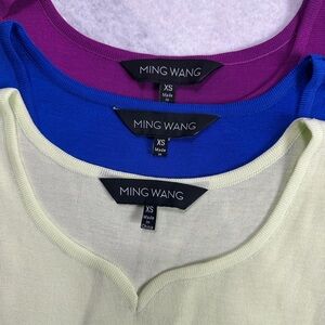 Ming Wang Bundle of 3 Knit Tank Top Shirts Size XS
